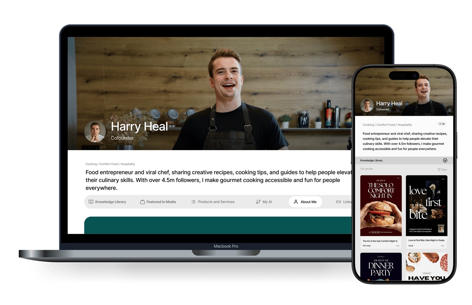 Cachet platform on desktop and mobile